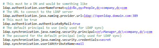 Alfresco LDAP Authentication using email id