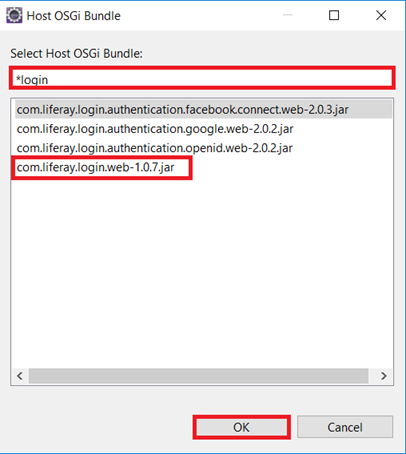 Select OSGI Bundle