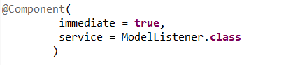  add component annotation block in UserModelListene