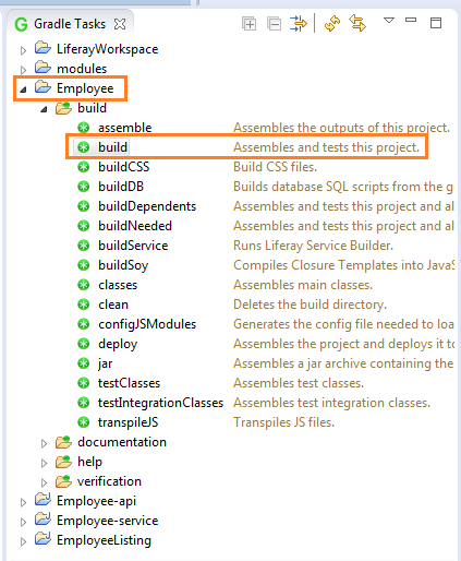 Build portlet module