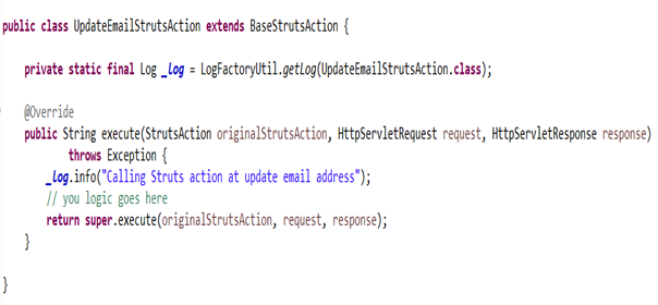 Override execute method