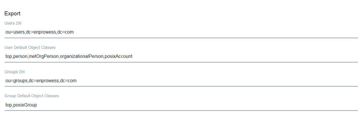 Export Settings can be configured