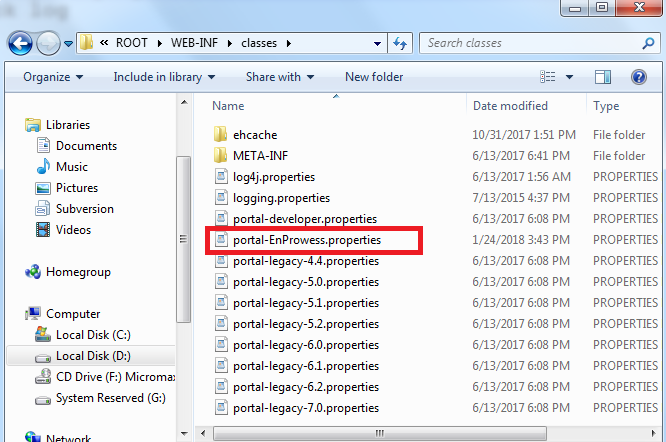 Create portal instance(virtual copy) properties file