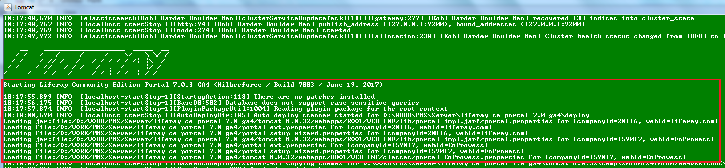 system property to load portal instance