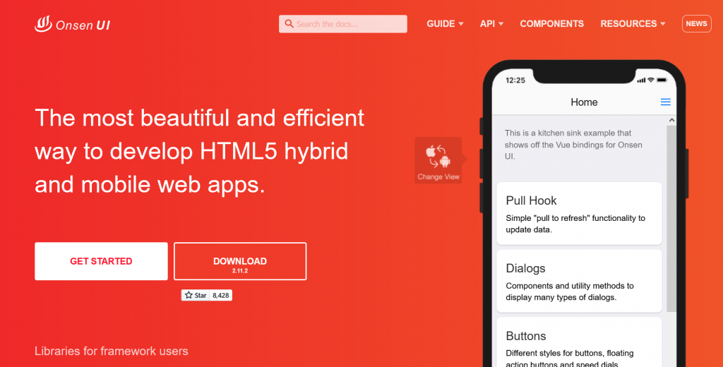 Onsen UI 2 Beautiful HTML5 Hybrid Mobile App Framework and Tools