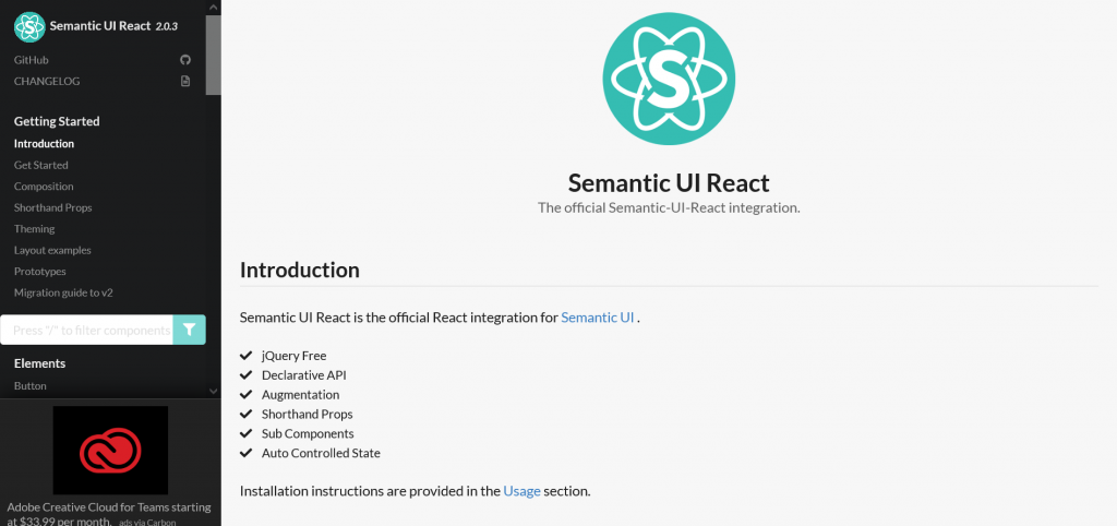 Semantic UI React