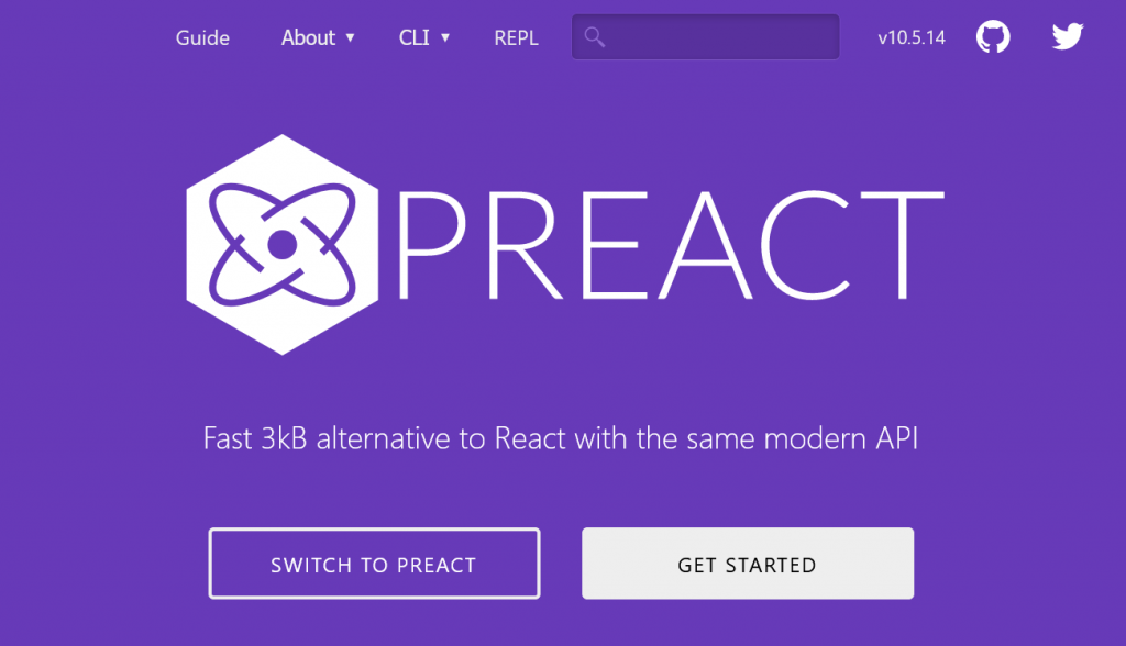 Preact - Fast 3KB alternative to React